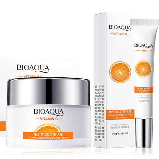 BIOAQUA Vitamin C Skin Care Sets Face Cream Eye Cream skincare Set Moisturizing Hydrating Anti-Wrinkle Eyes Care Face Care